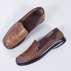 Johnston & Murphy Men's Brown Leather Casual Slip On Loafer Shoes  Size 8.5‎